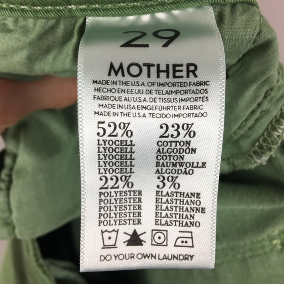 mother the dropout boyfriend green jeans sz 29 - Picture 8 of 8